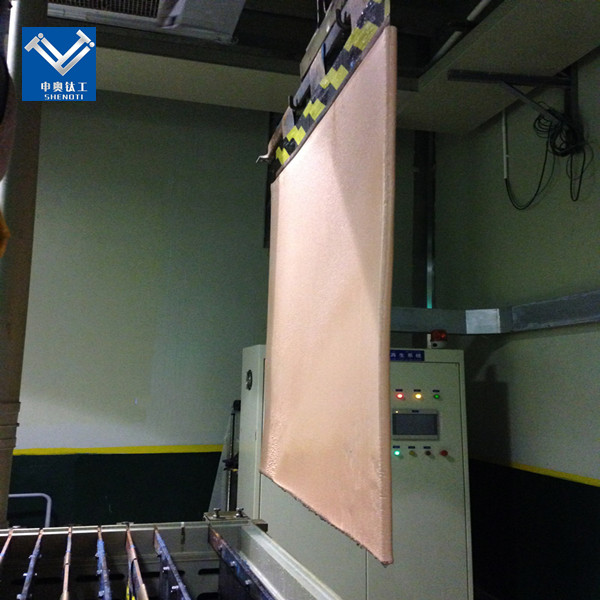 Titanium anode for copper extraction by etching solution electrolysis